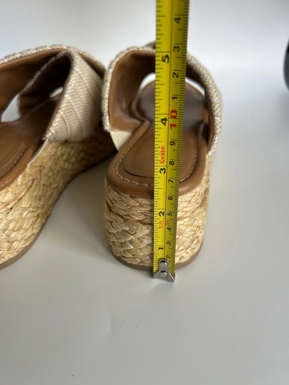 Universal Thread Desi Woven Crisscross Platform Slide Sandals - Cream